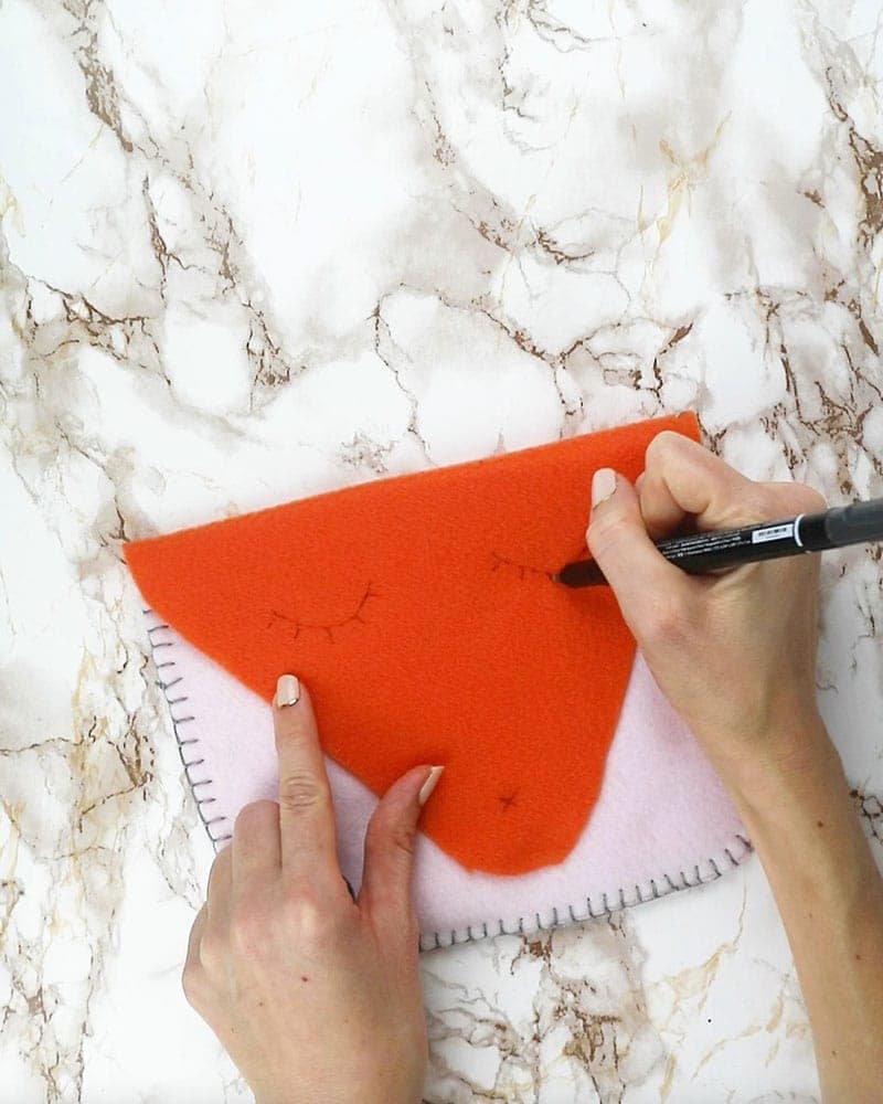 Fahrradtasche Nähanleitung Gesicht malen