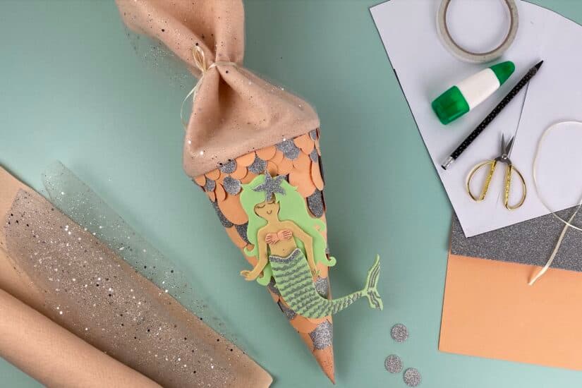 Kleine Schultüten basteln: DIY-Anleitung mit Vorlage