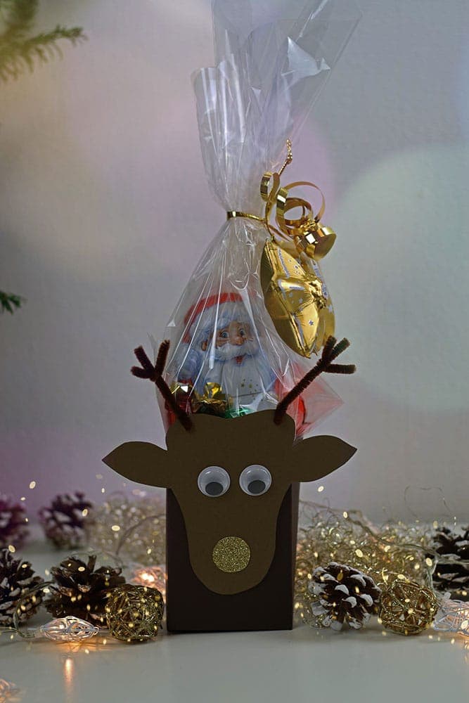 nikolaus verpackung rentier licht