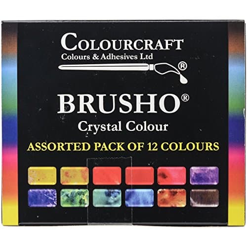 Brusho by Colourcraft Farben-Set „Crystal“, 12 Farben