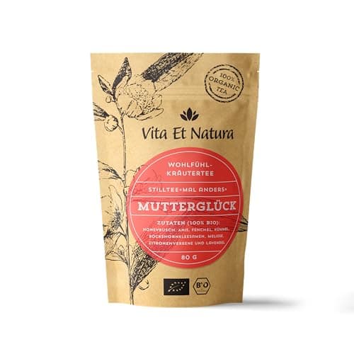 BIO Milchbildungs- und Stilltee "Mutterglück" - 100% biologisch - koffeinfreier Tee mit Bockshornklee für die Stillzeit - Geschenk für die Mama - Vita Et Natura® Teemanufaktur