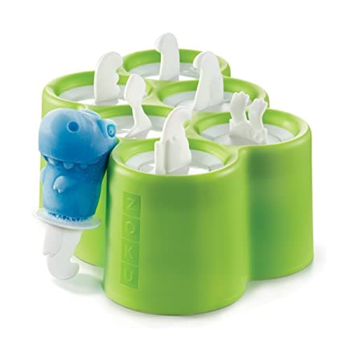 ZOKU ZK 130 EIS am Stiel Pop Maker Dinosaurier 6 Stück Silikon, Grün, 24.2 x 14.5 x 8 cm, 1 Einheiten