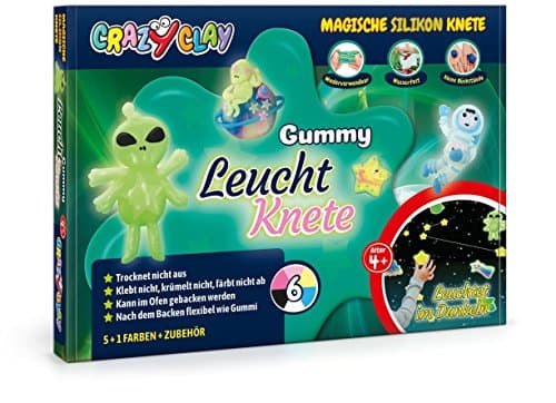 CrazyClay Gummy Leucht-Set Backknete
