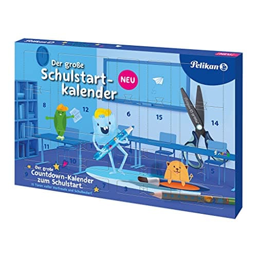 Pelikan 818285 Schulstartkalender mit 15 Türchen gefüllt mit Schulartikeln, 1 Stück