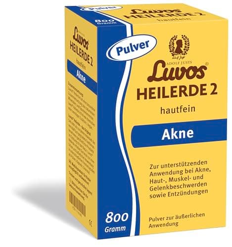 Luvos Heilerde 2 hautfein Pulver - Naturheilmittel bei Akne - Vielseitig äußerlich anwendbar bei Hautproblemen, Entzündungen, Muskel- und Gelenkbeschwerden, sowie zur Haut- und Haarpflege - 800 Gramm