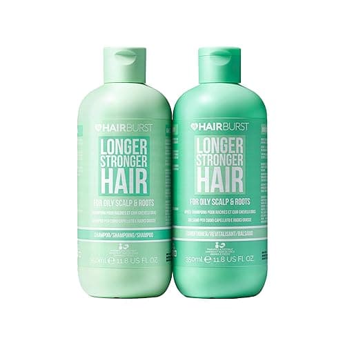 HAIR BURST Shampoo & Conditioner Set für fettiges Haar – Haarpflegeroutine für Frauen, frei von Parabenen, Silikonen & SLS, mit Zink, Ananas-Extrakt & Weizenprotein (2 x 350 ml)