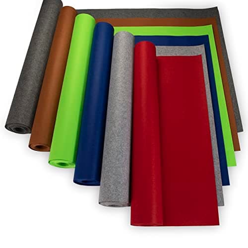 sunnypillow Filz Filzstoff - Breite : 150 cm, Dicke : 3mm, Meterware : 1 m - Bastelfilz Dekorationsfilz Weicher Dekofilz Taschenfilz - Farbe : Rot