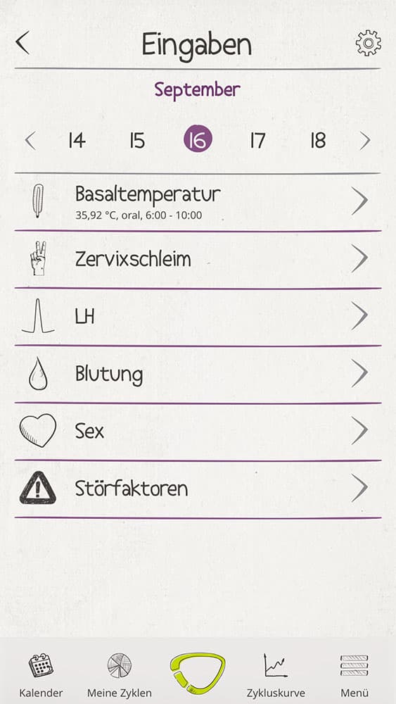 cyclotest mysense eingabe
