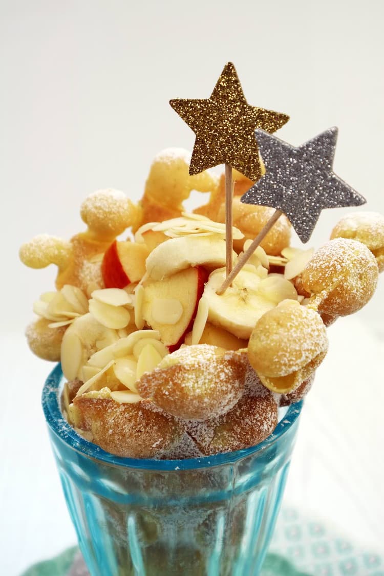 Egg Waffles gerollt und gefüllt