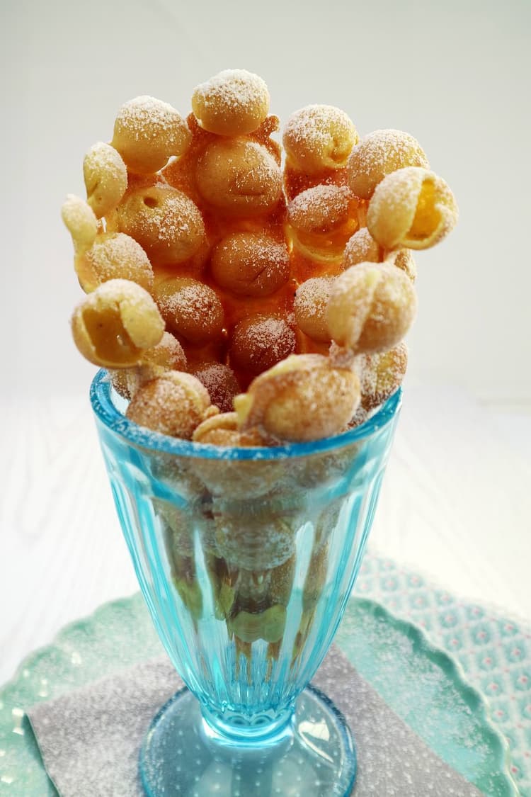 Egg Waffles gerollt