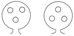 links: gesichtsähnlicher Reiz rechts: Kontrollreiz