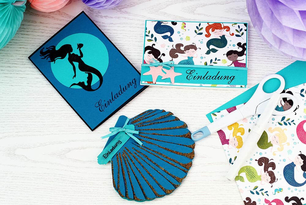 meerjungfrau einladungskarte