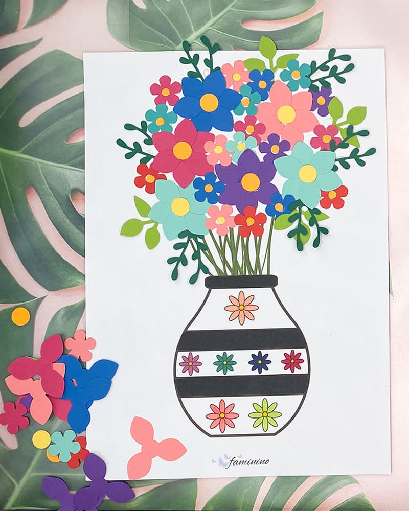 muttertag basteln stanzteile strauss