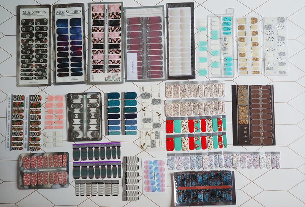 nagelfolien ausgepackt