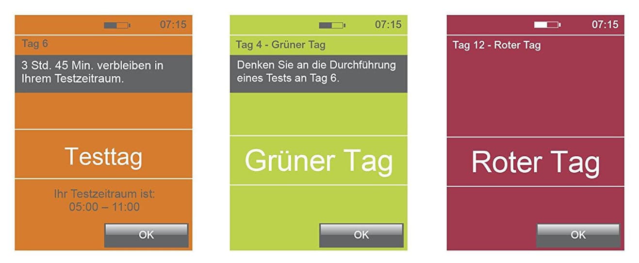 Persona Verhütungsmonitor farbige Tage