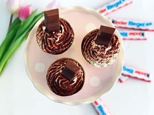 Kinderriegel Cupcakes von oben
