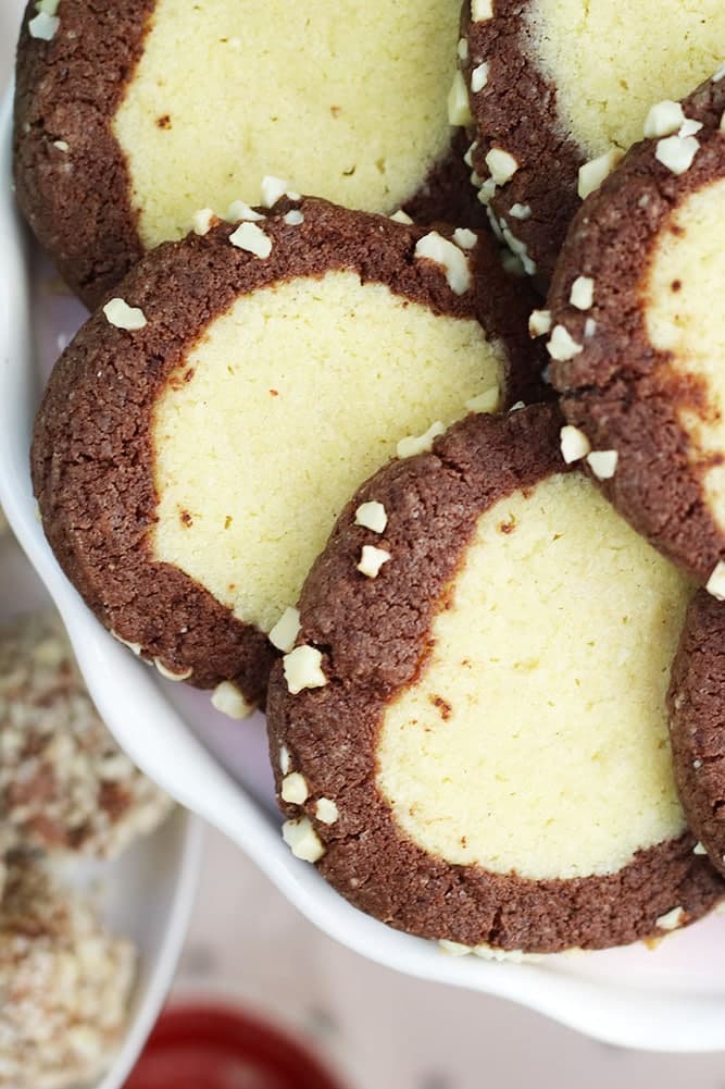 Schnelle Weihnachtsplätzchen Vanille Schoko Taler