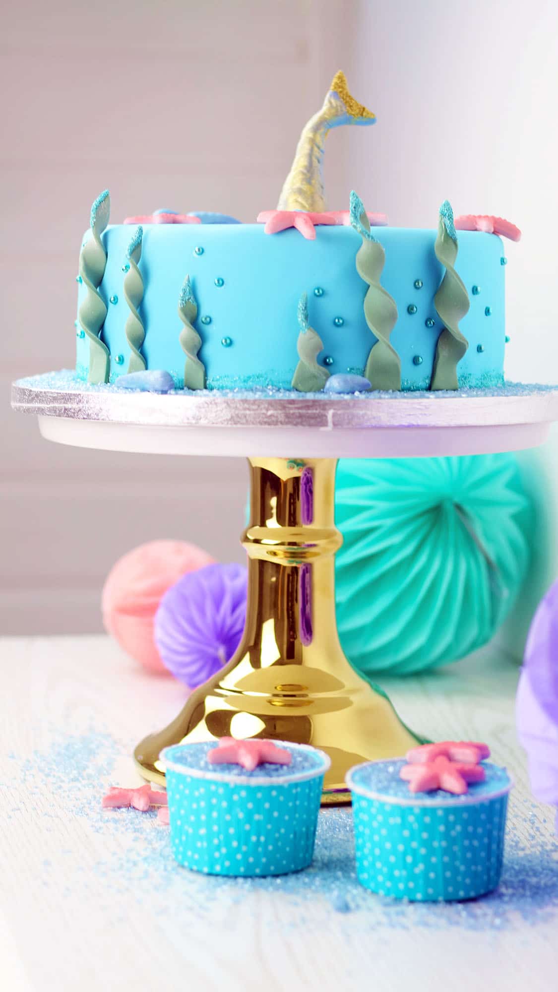 meerjungfrauen party torte pin1