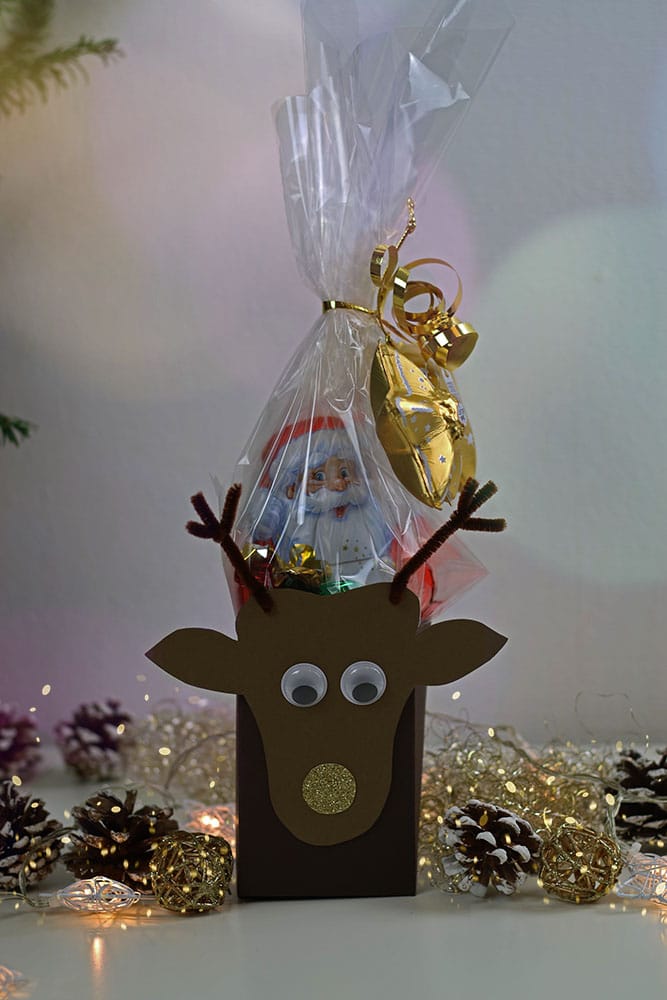 nikolaus verpackung rentier licht